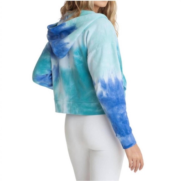 NEW 525 AMERICA tie dye zip hoodie baja blue multi - Picture 4 of 10